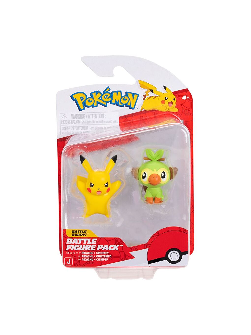 Battle 2'li Figür Seti PKW4075 - Pikachu ve Grookey-1
