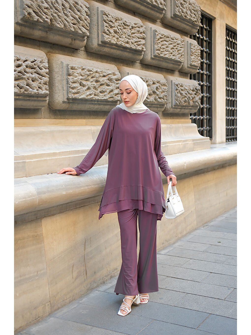 Lila Kadın Tül Detay İkili Takım Vişne Çürüğü-3