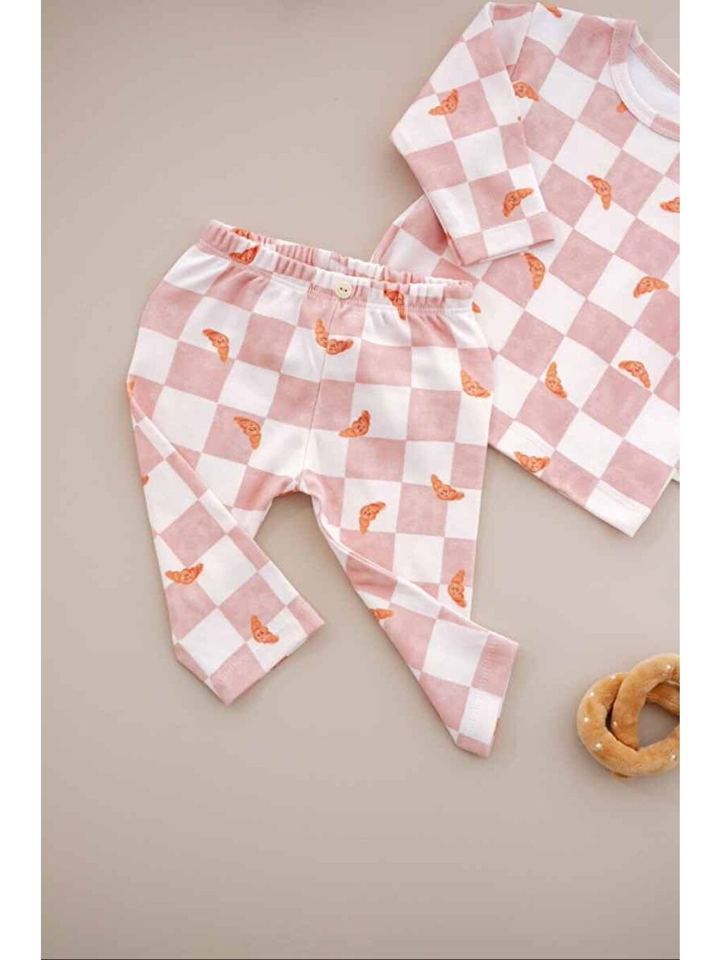 Pembe Kruvasan Comfort Sleep Serisi Alt Üst Takım-3