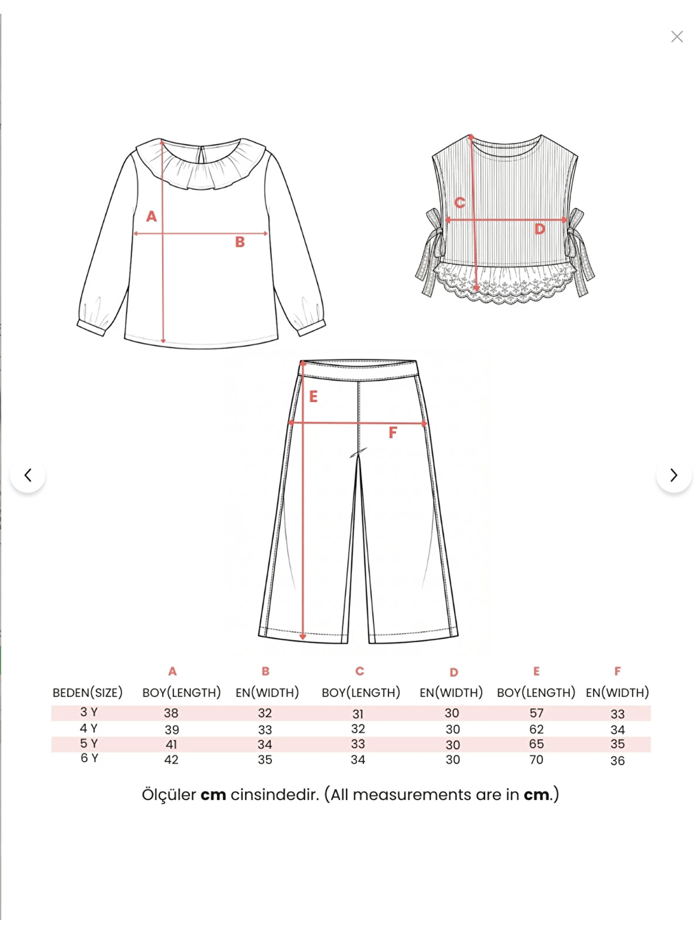 Kız Çocuk Pamuklu Adaçayı Yeşili Dantelli Fırfırlı 3'Lü Takım - Yelek Bluz Pantolon-6