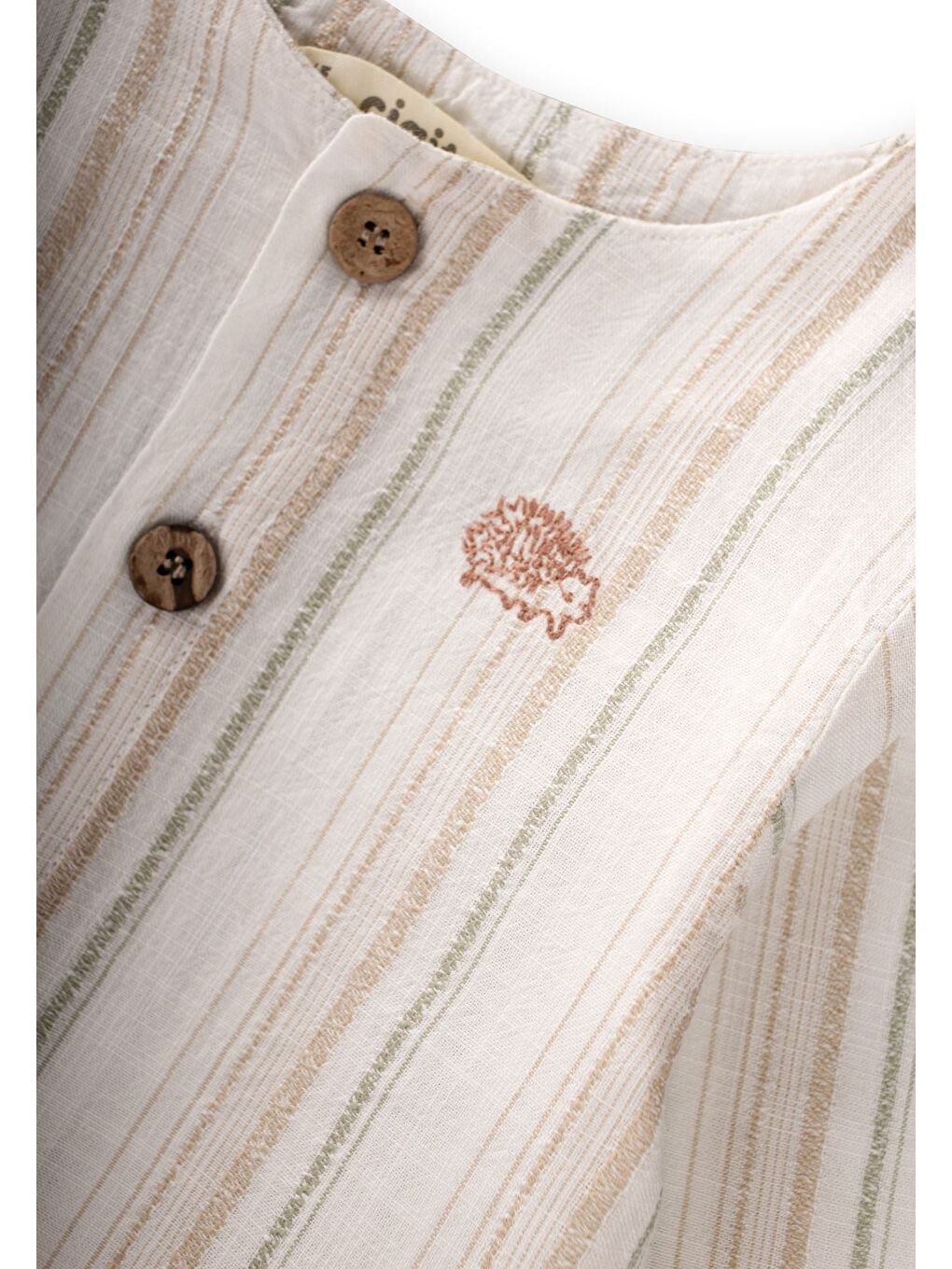 Kadife Pantolonlu Gömlek Takım 0-4 Yaş Ekru-2