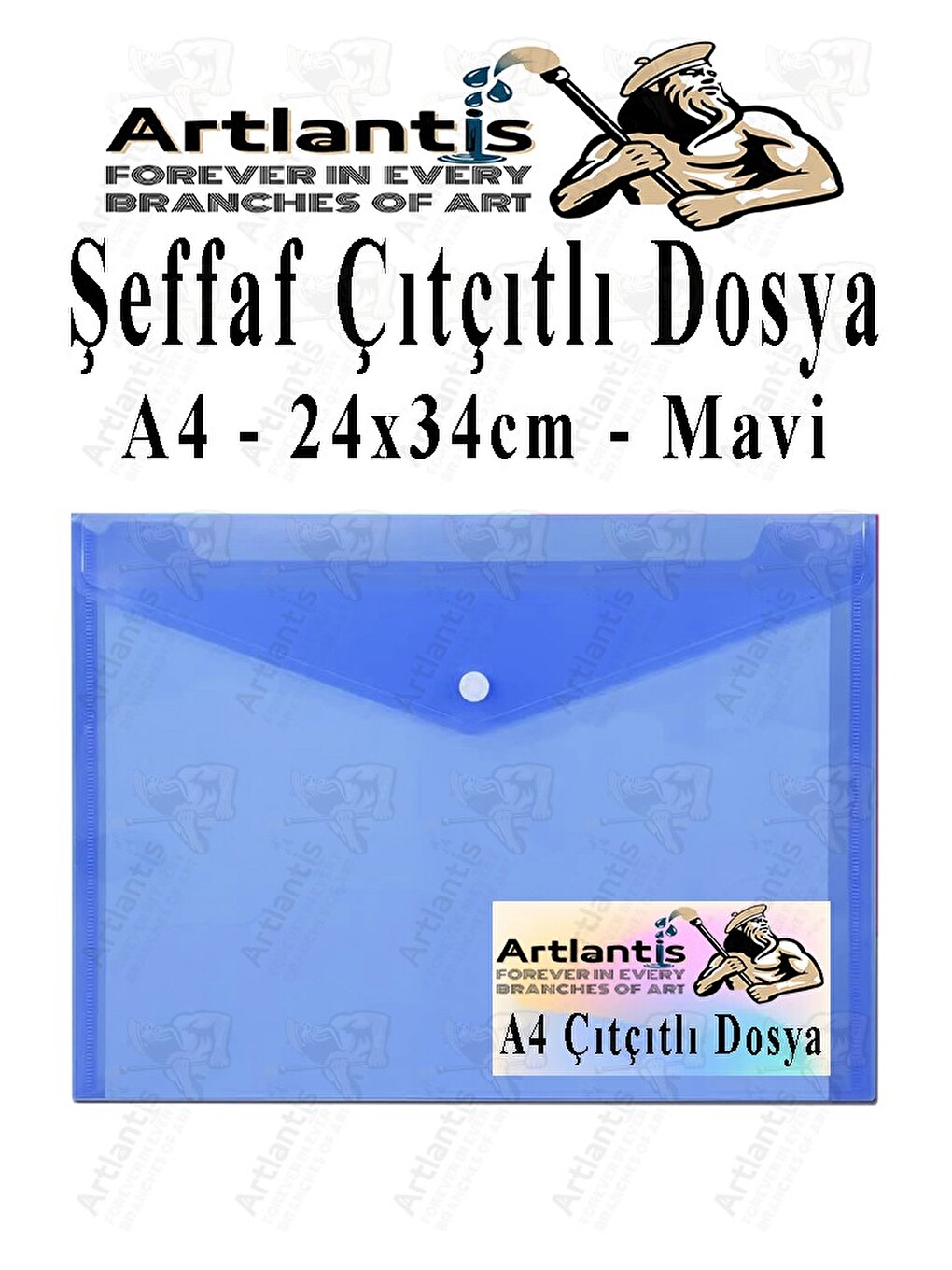 A4 Çıtçıtlı Dosya Şeffaf Renkli Zarf Dosya 1 Adet Çıt Çıtlı Dosya Su Geçirmez 100 Yaprak Kapasite