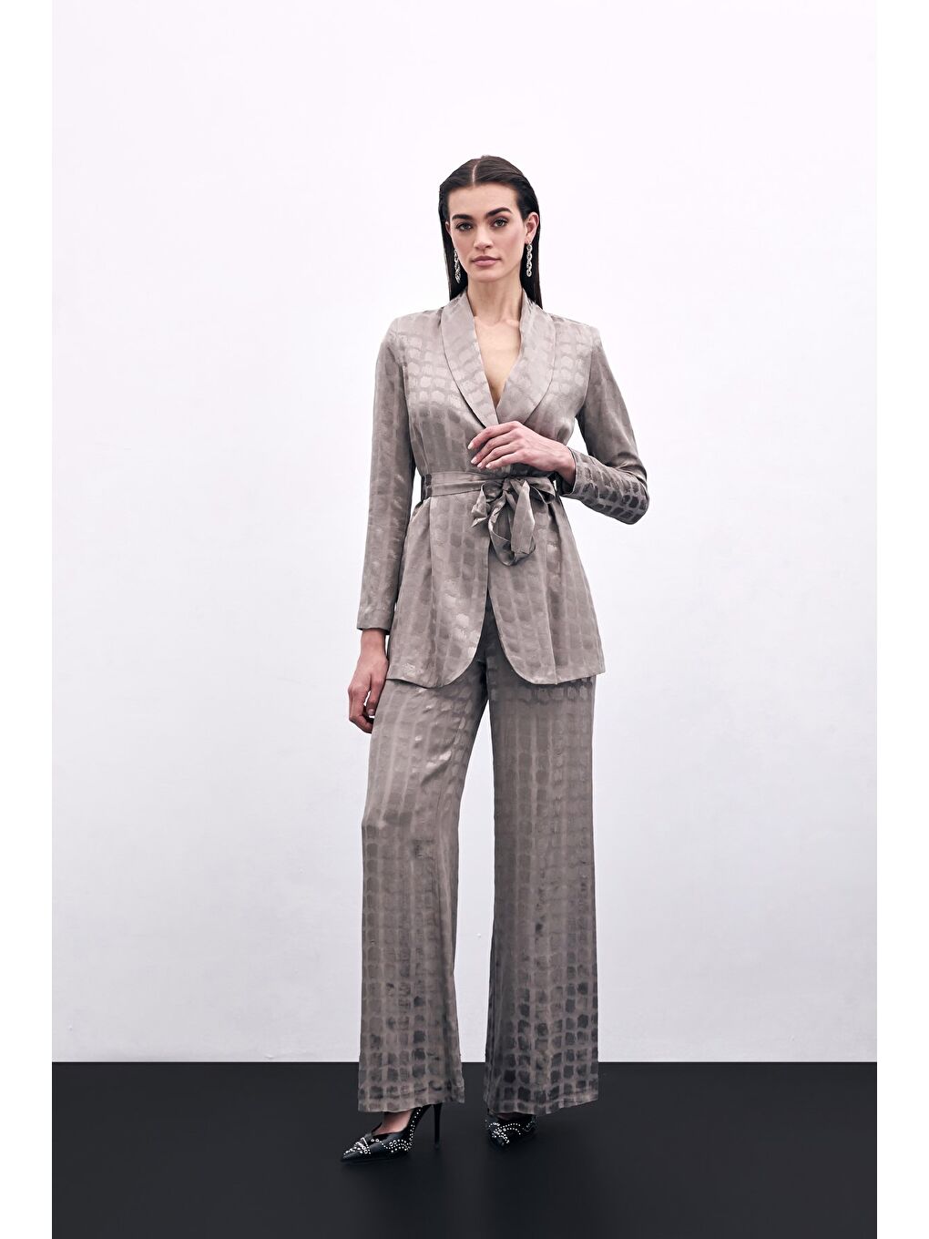 Bej Bol Paça Pantolon - Vizon