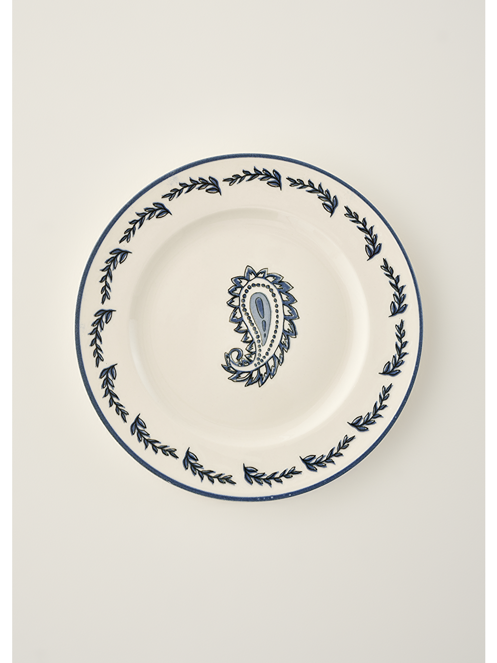 Paisley 6'lı Porselen Pasta Tabağı Seti Mavi (21 cm)-4