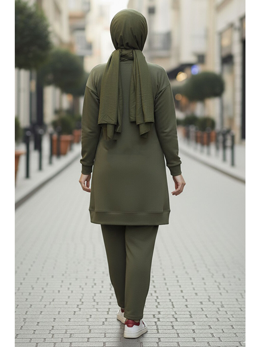 Tunik Pantolon Modal İkİli Takım Haki - 28004-HAKI-2