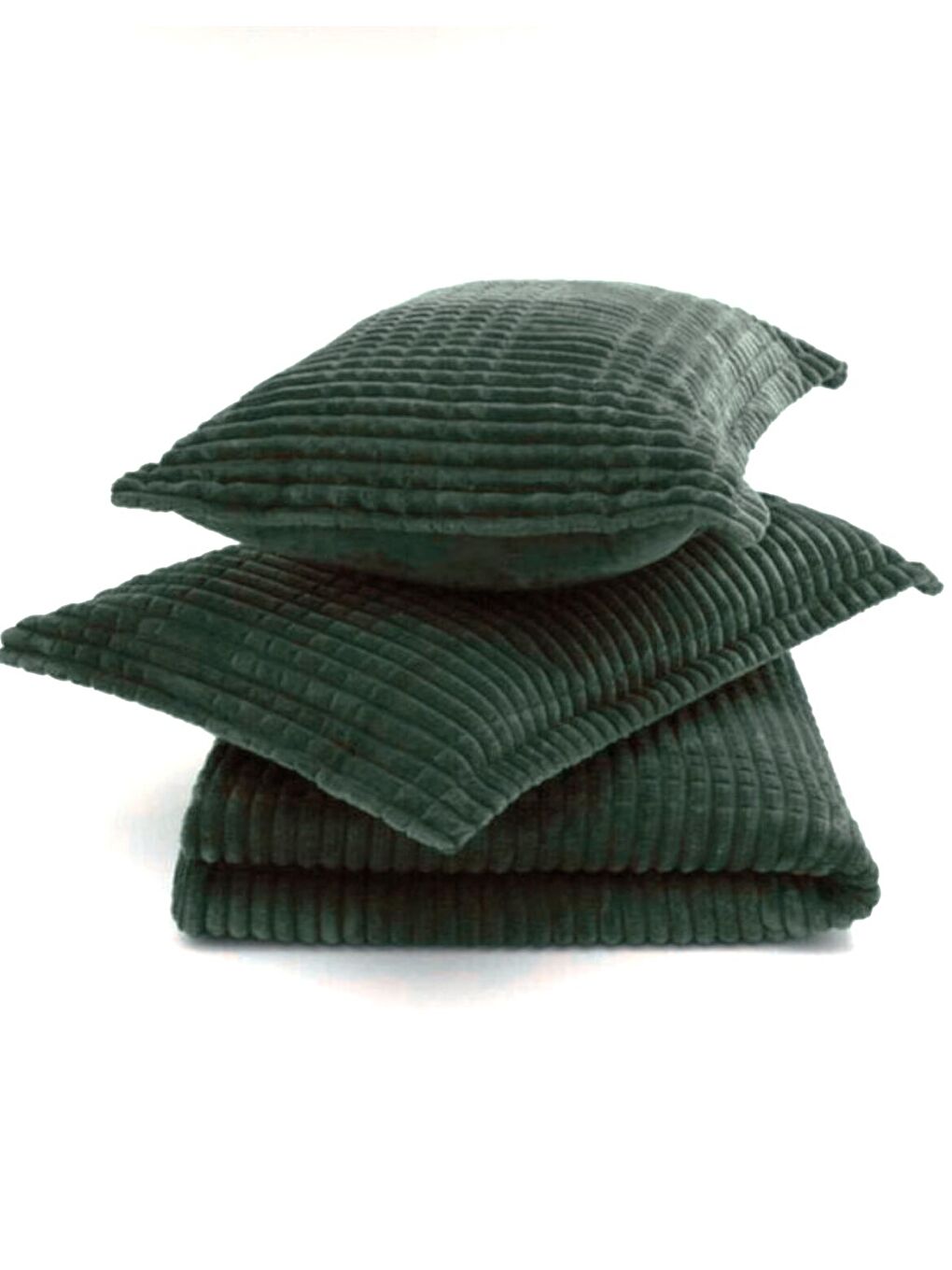 Modern Line 3 Parça Çift Kişilik Battaniye Seti Kutulu 220x240 Haki-1