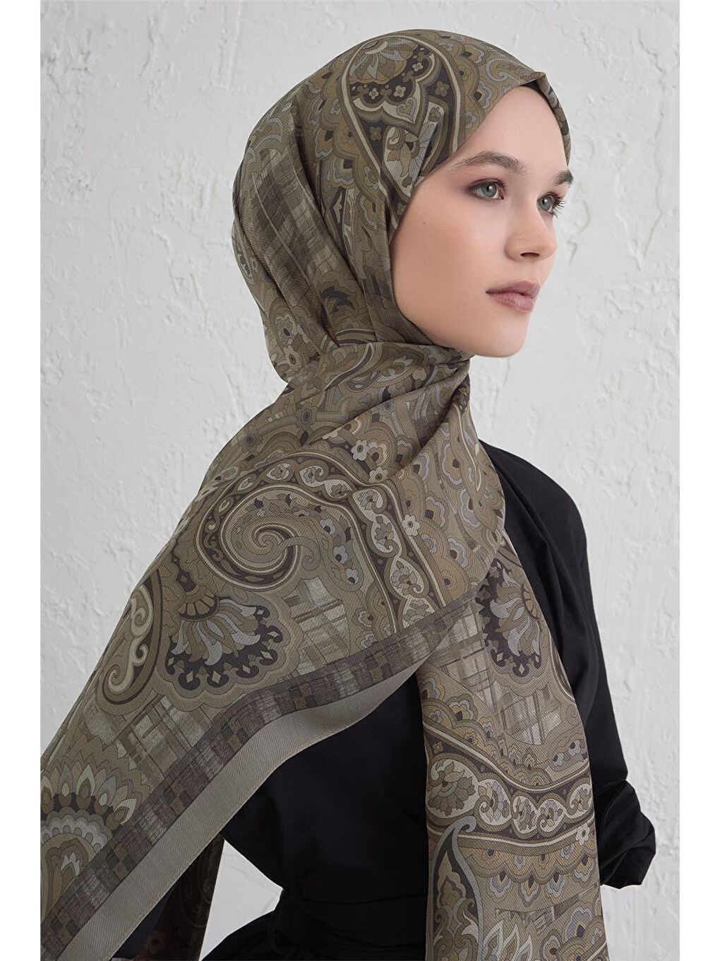 Bej Yün İpek Harmony Şal 327 84-1