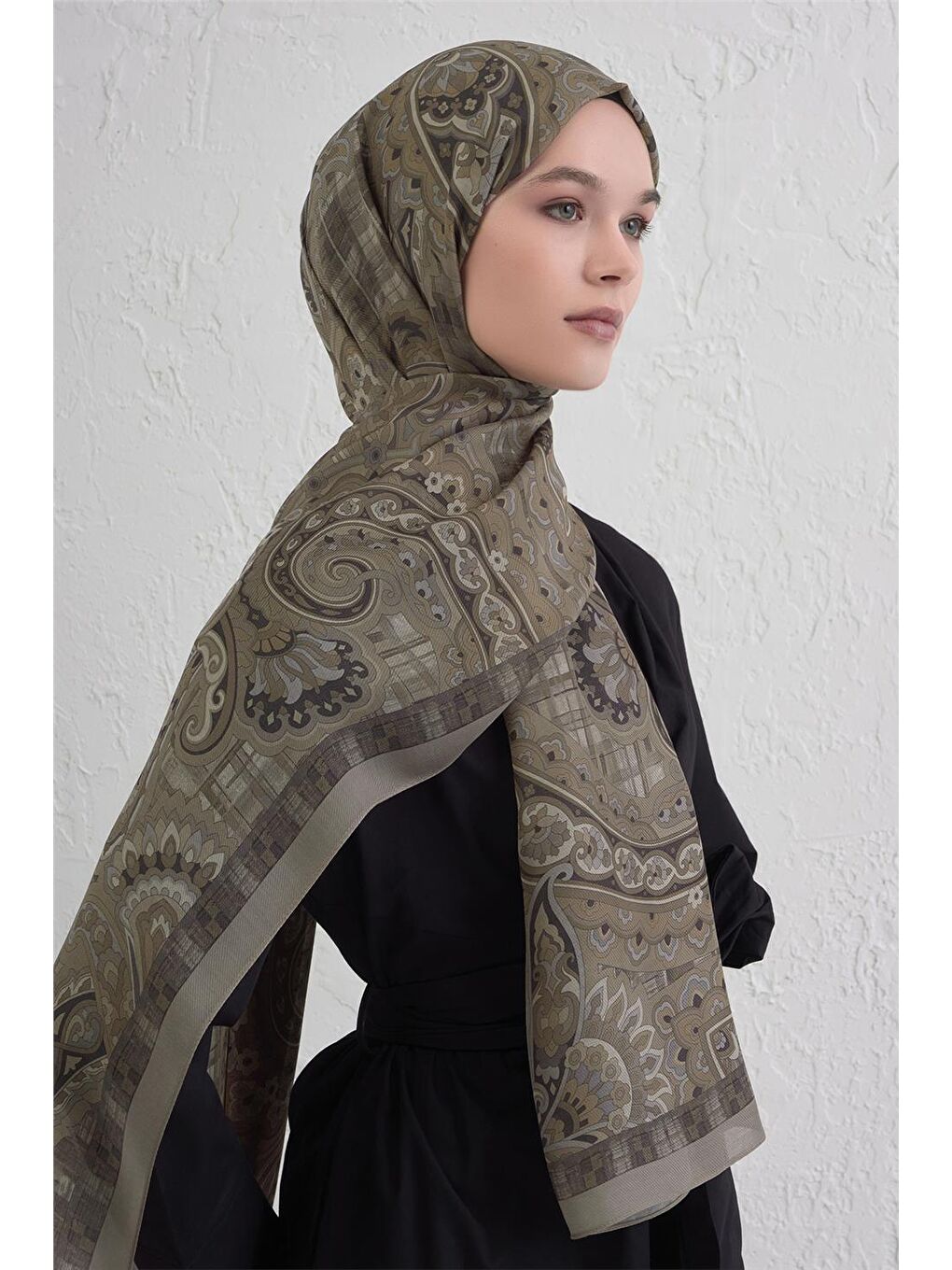 Bej Yün İpek Harmony Şal 327 84-3