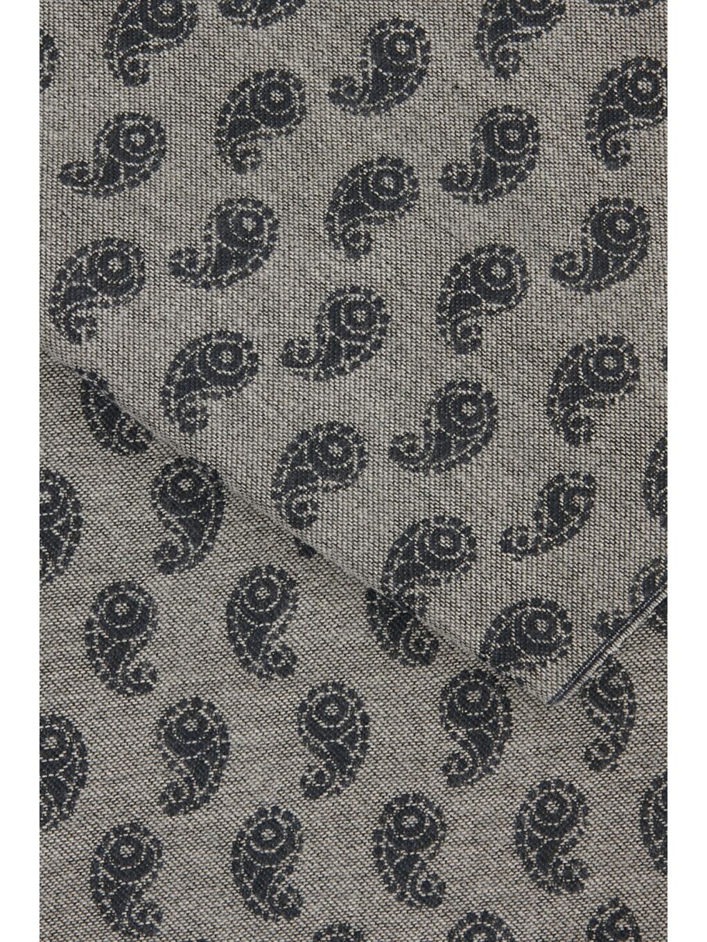 Erkek Lacivert-Gri Gri-Siyah Desenli Örme Atkı-1