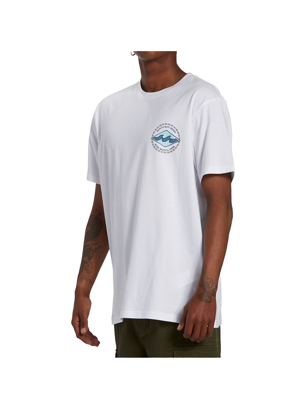 Rotor Diamond Tees Erkek Beyaz Tişört-2