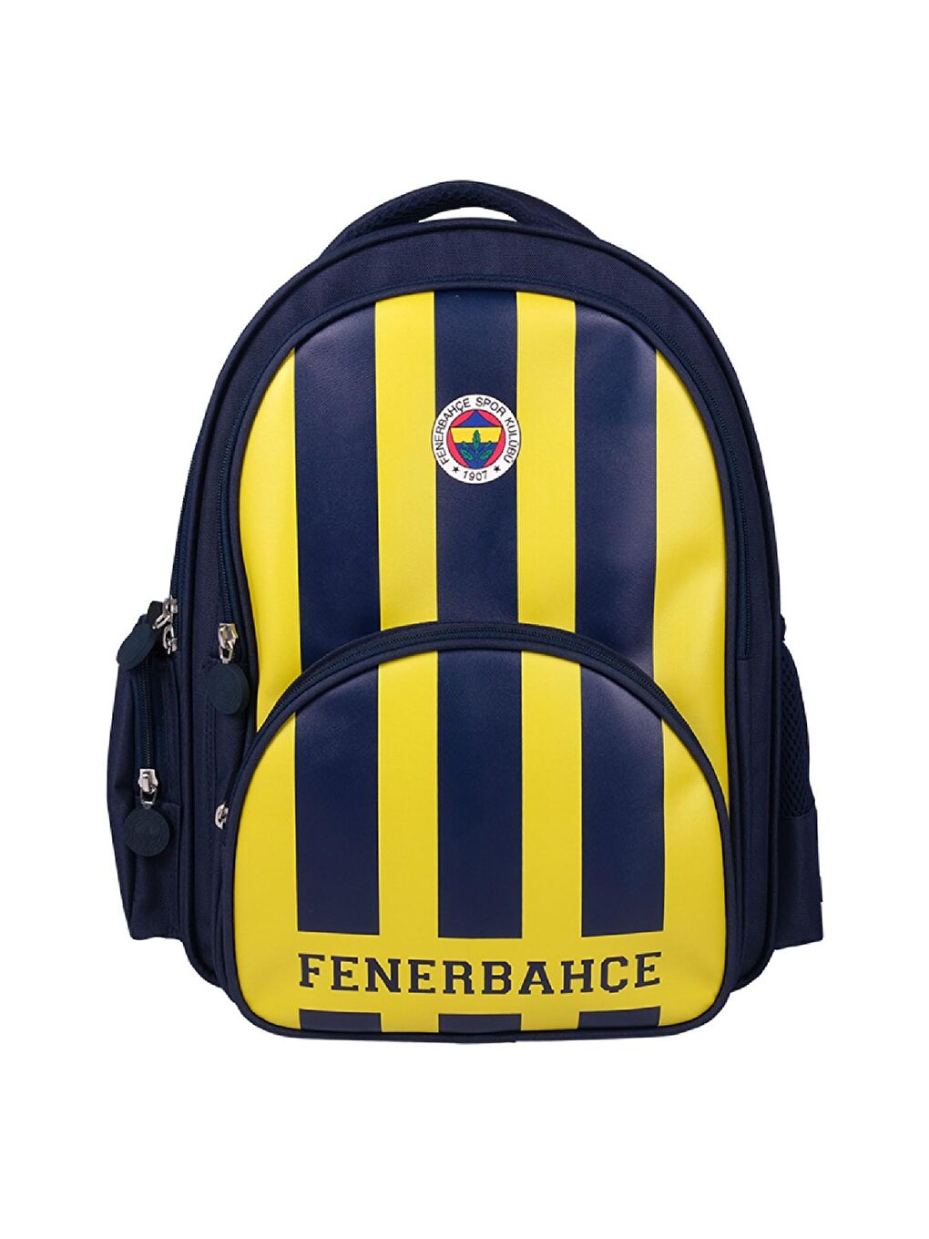 Fenerbahçe Sarı/Lacivert 3 Bölmeli Çubuklu Suni Deri Okul Sırt Çantası (24783)