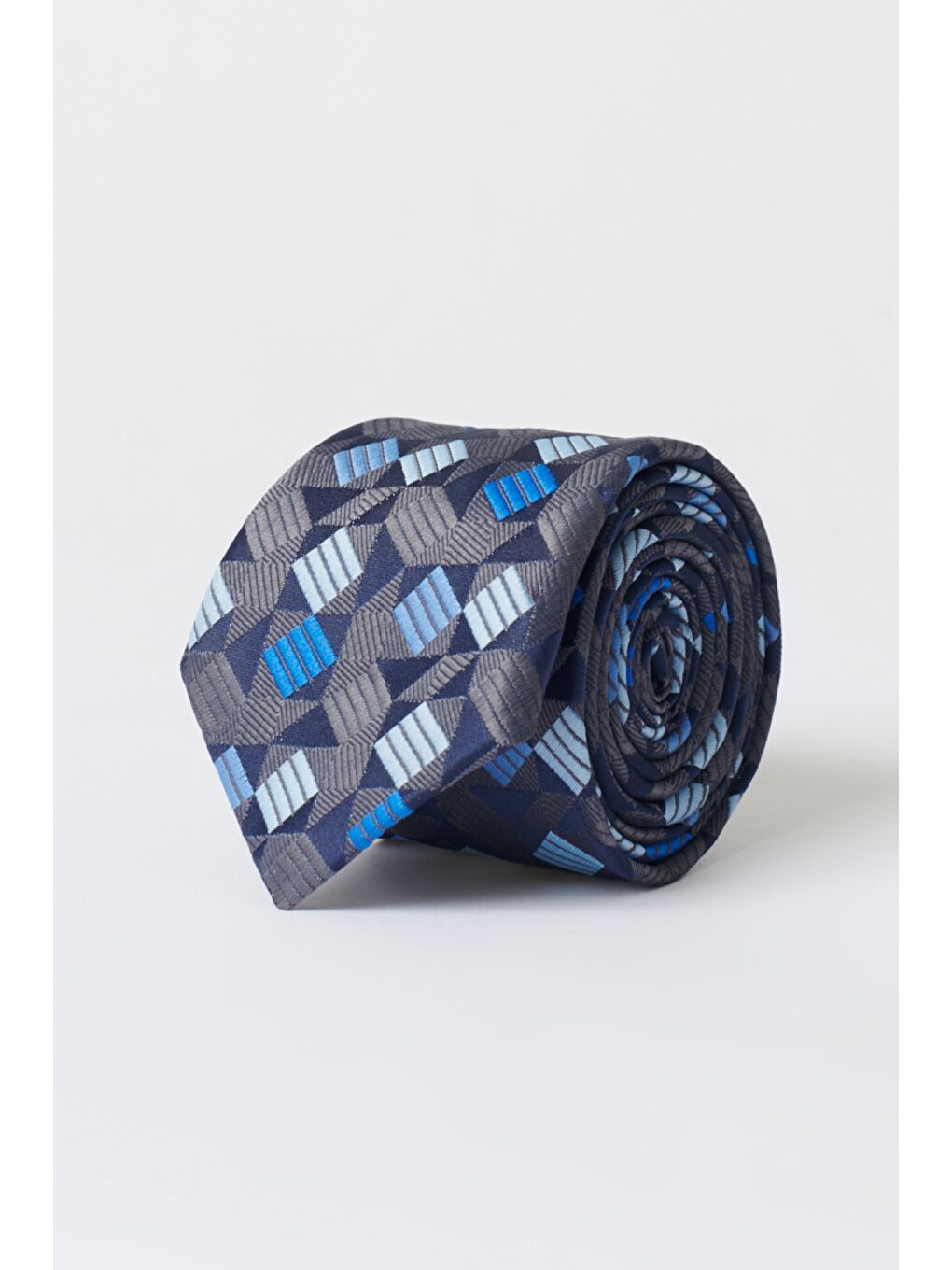 Erkek Antrasit-Lacivert Desenli Antrasit Lacivert Klasik Kravat