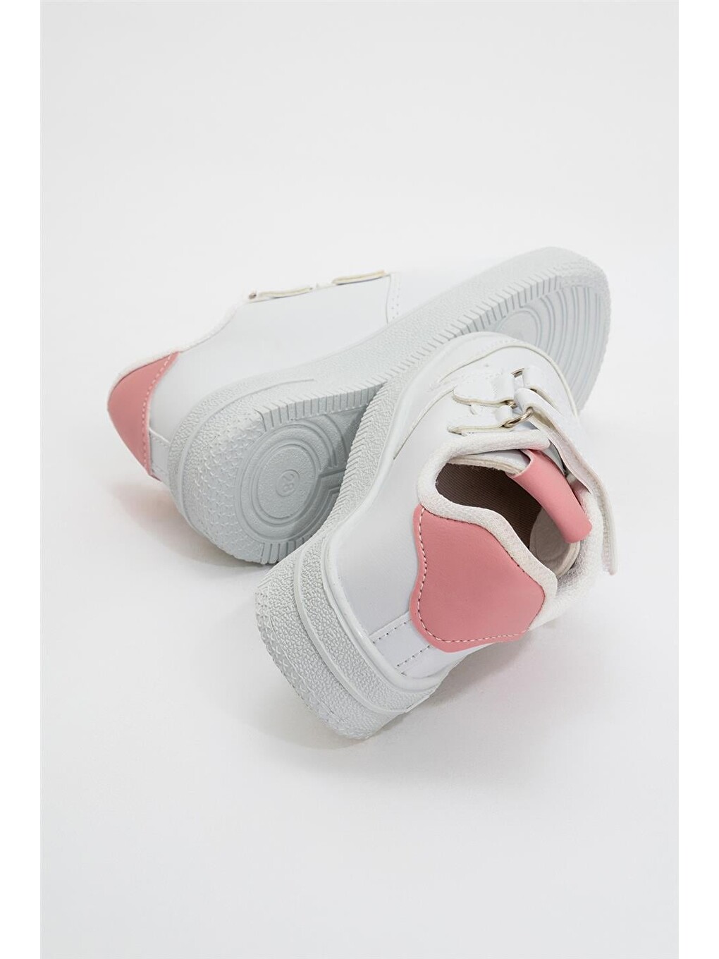 Pembe Çocuk Sneaker Spor Ayakkabı Pudra - Beyaz-3