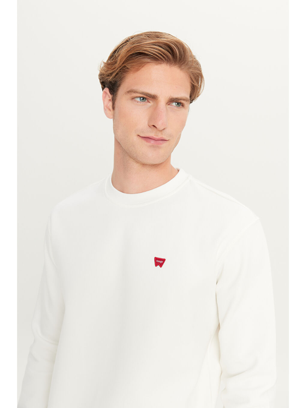 Regular Fit Bisiklet Yaka Kırık Beyaz Sweatshirt-3