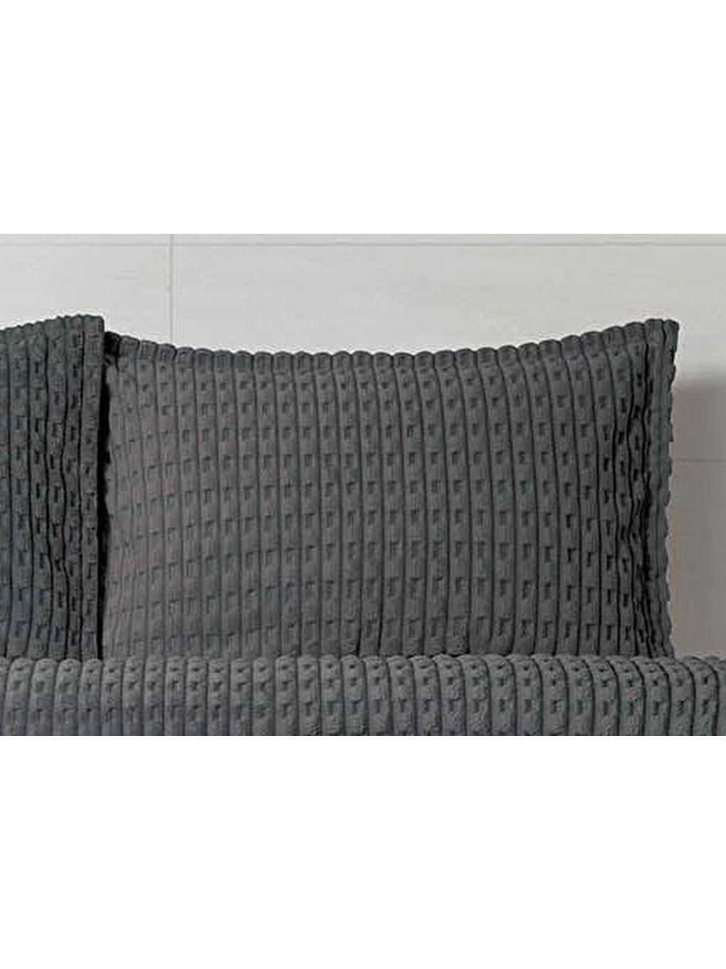 Modern Twist 3 Parça Çift Kişilik Battaniye Seti Kutulu 220x240 Koyu Gri-1