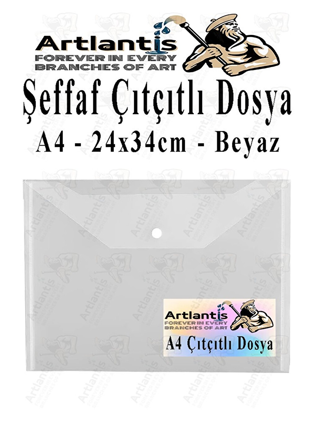 A4 Çıtçıtlı Dosya Şeffaf Renkli Zarf Dosya 1 Adet Çıt Çıtlı Dosya Su Geçirmez 100 Yaprak Kapasite