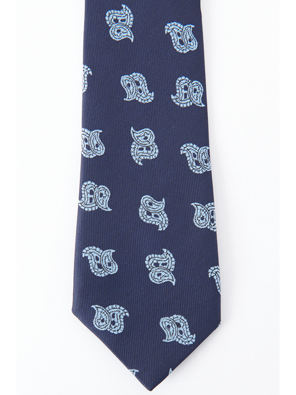 Erkek Lacivert Desenli Lacivert Kravat-1
