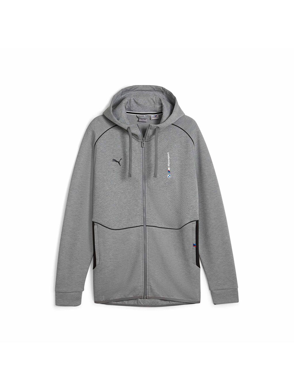 Gri BMW M Motorsport Erkek Kapüşonlu Motorsport SWEAT Ceket