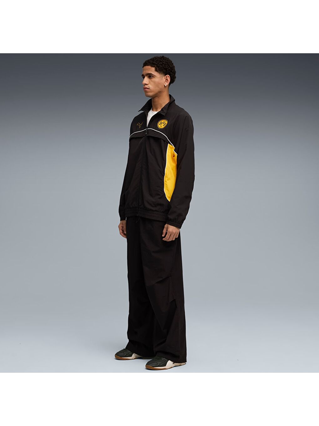 Siyah BORUSSIA Dortmund FtblStatement Cellerator Erkek Ceket-3