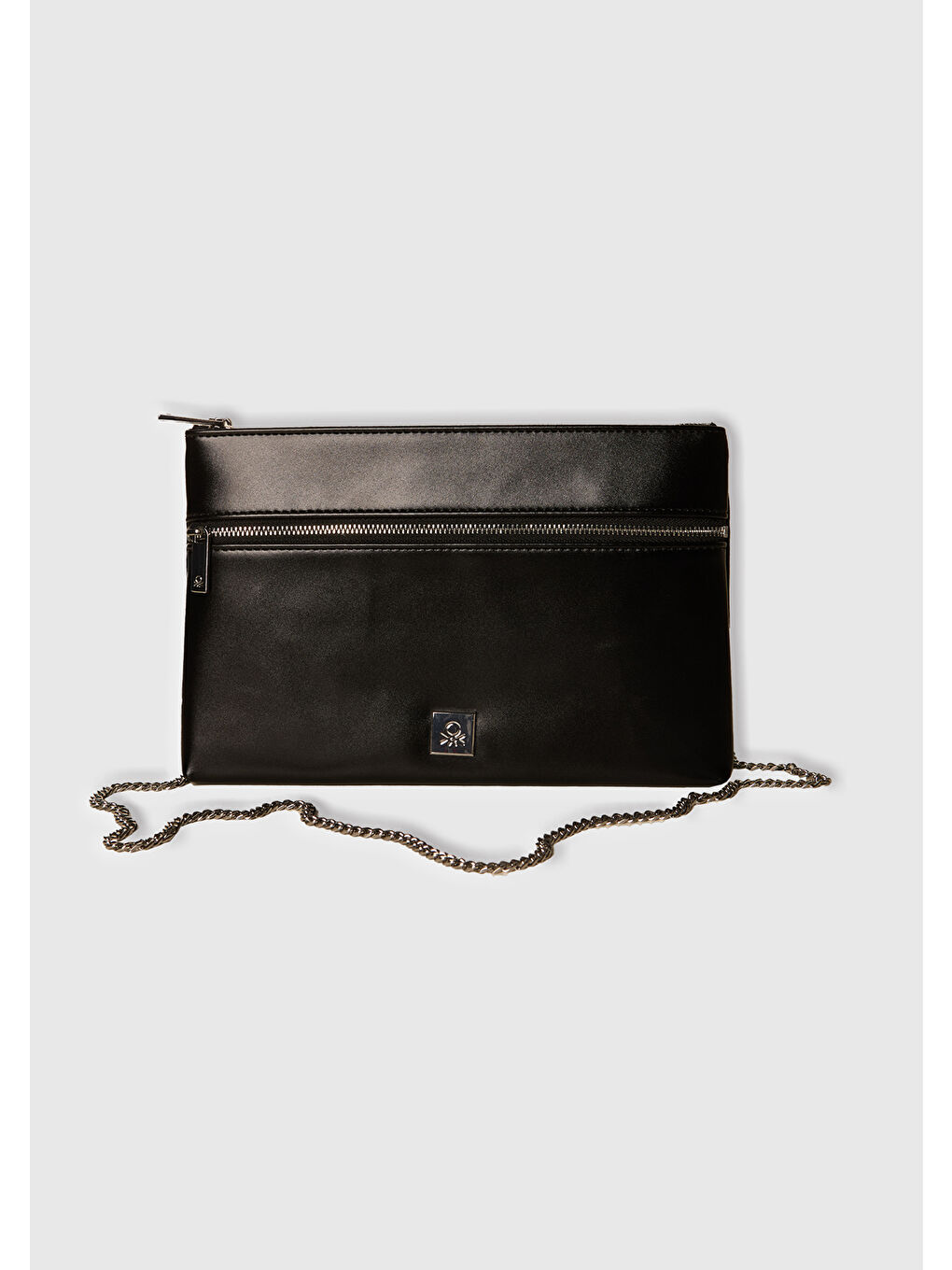 Kadın Siyah Fermuarlı Zincir Omuz Askılı Mini Çanta