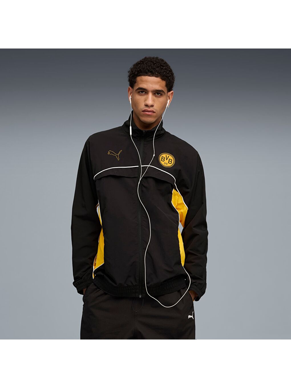 Siyah BORUSSIA Dortmund FtblStatement Cellerator Erkek Ceket-6