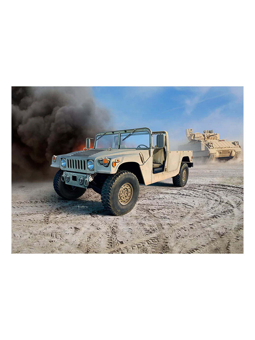 Maket Model Kit Askeri Araçlar HMMWV M1097A2 3366-5