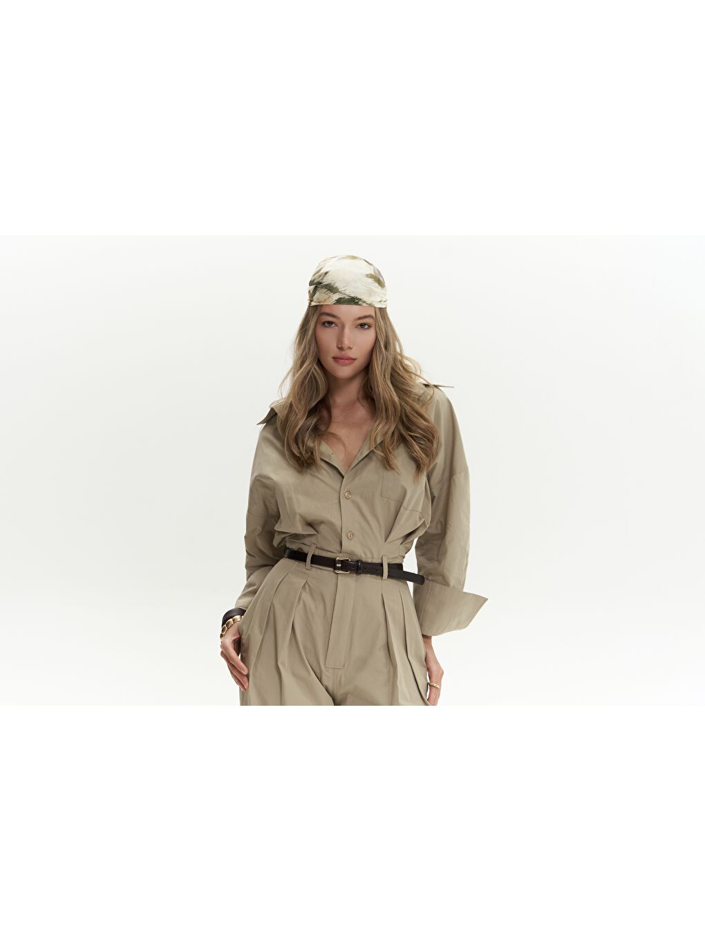 Bej Olney Kemer Detay Uzun Taş Tulum-2