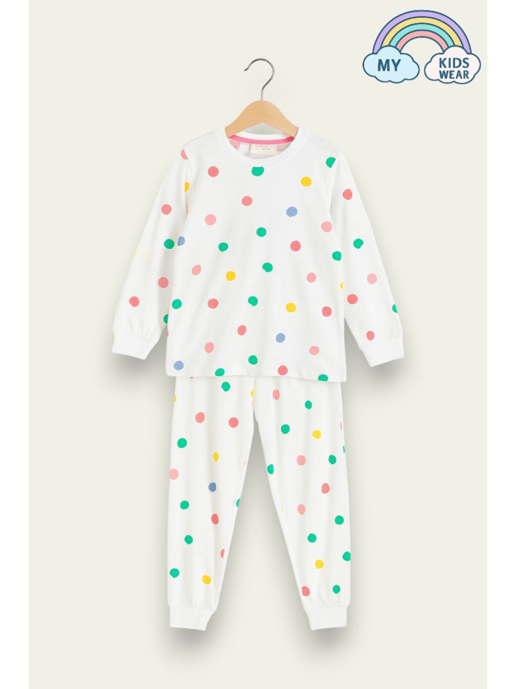 Kırmızı Çocuk Pamuklu Desenli İkili Pijama Takımı 4-8 Yaş 12235