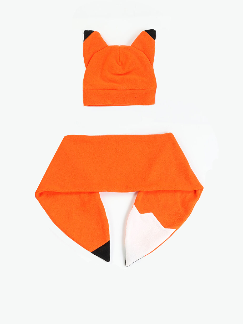 Dostum Tilki Turuncu Çocuk Atkı & Bere Takım-2