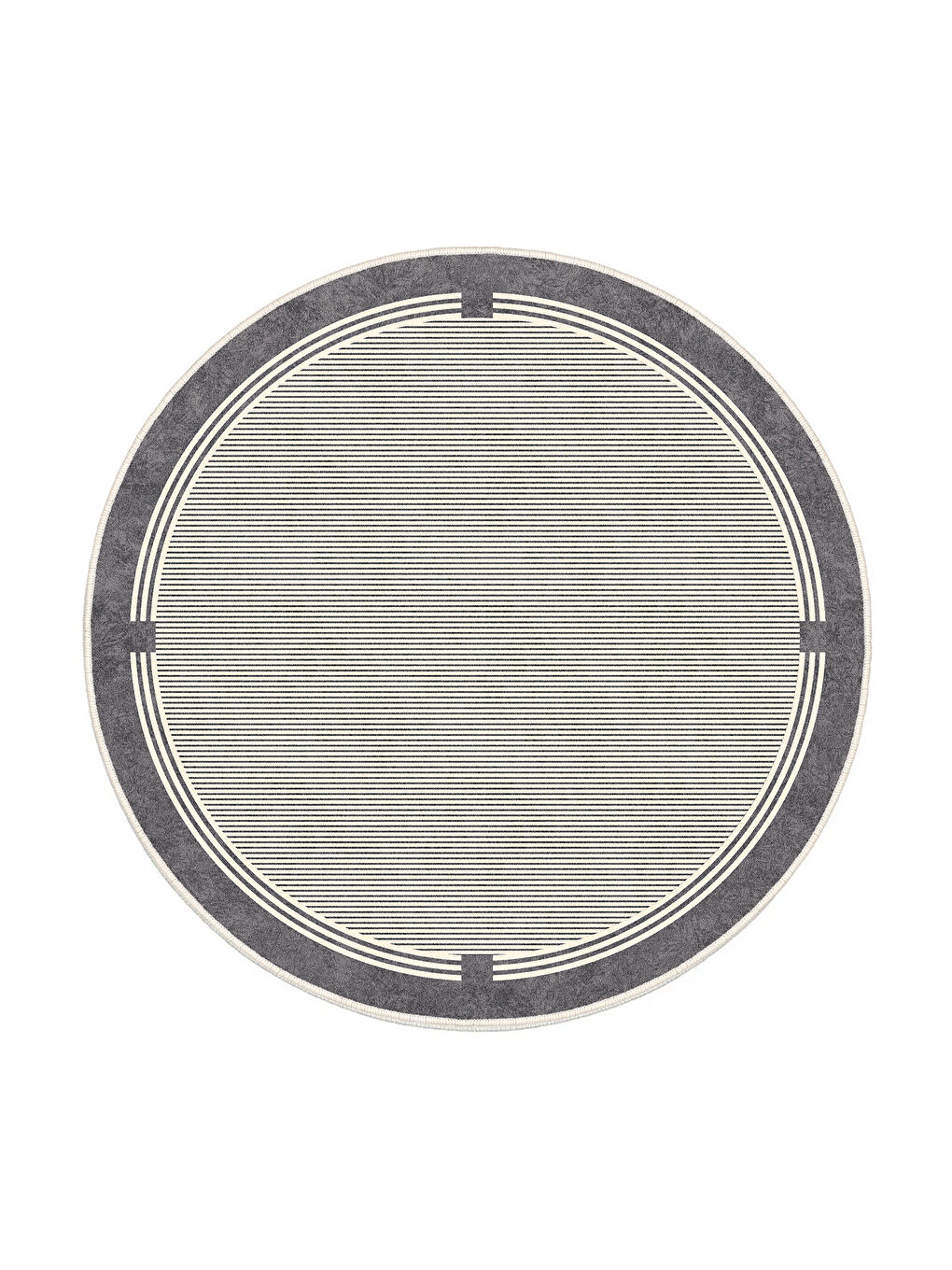 Antrasit Dekoratif Salon Halısı, Makinada Yıkanabilir, Kaymaz Taban, İnce & Modern Tasarım