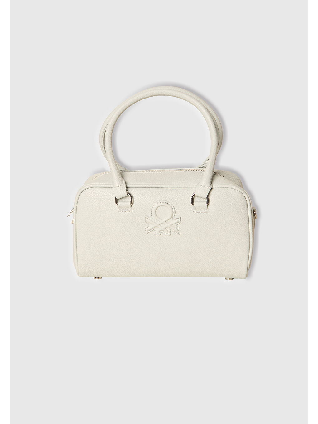 Kadın Açık Mavi Kabartma Logolu Çift Saplı Omuz Çantası