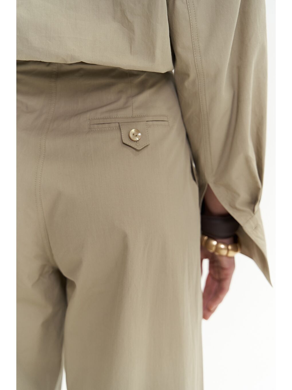 Bej Olney Kemer Detay Uzun Taş Tulum-7