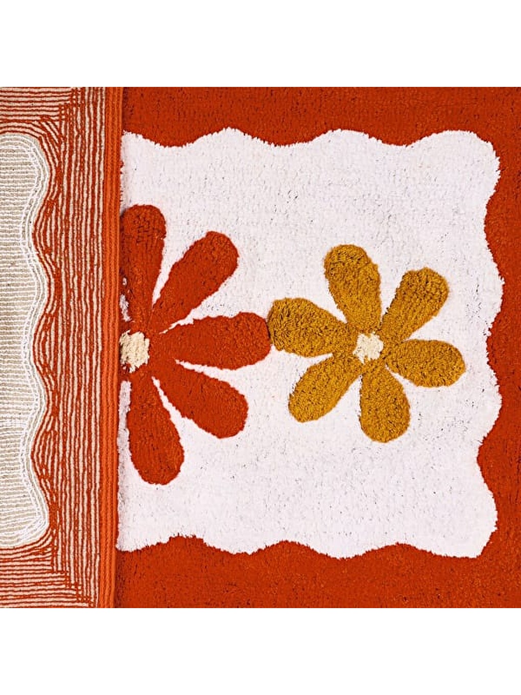 Ekru Soft Flor Tufting Banyo Paspası - Beyaz - 60x90 cm-2