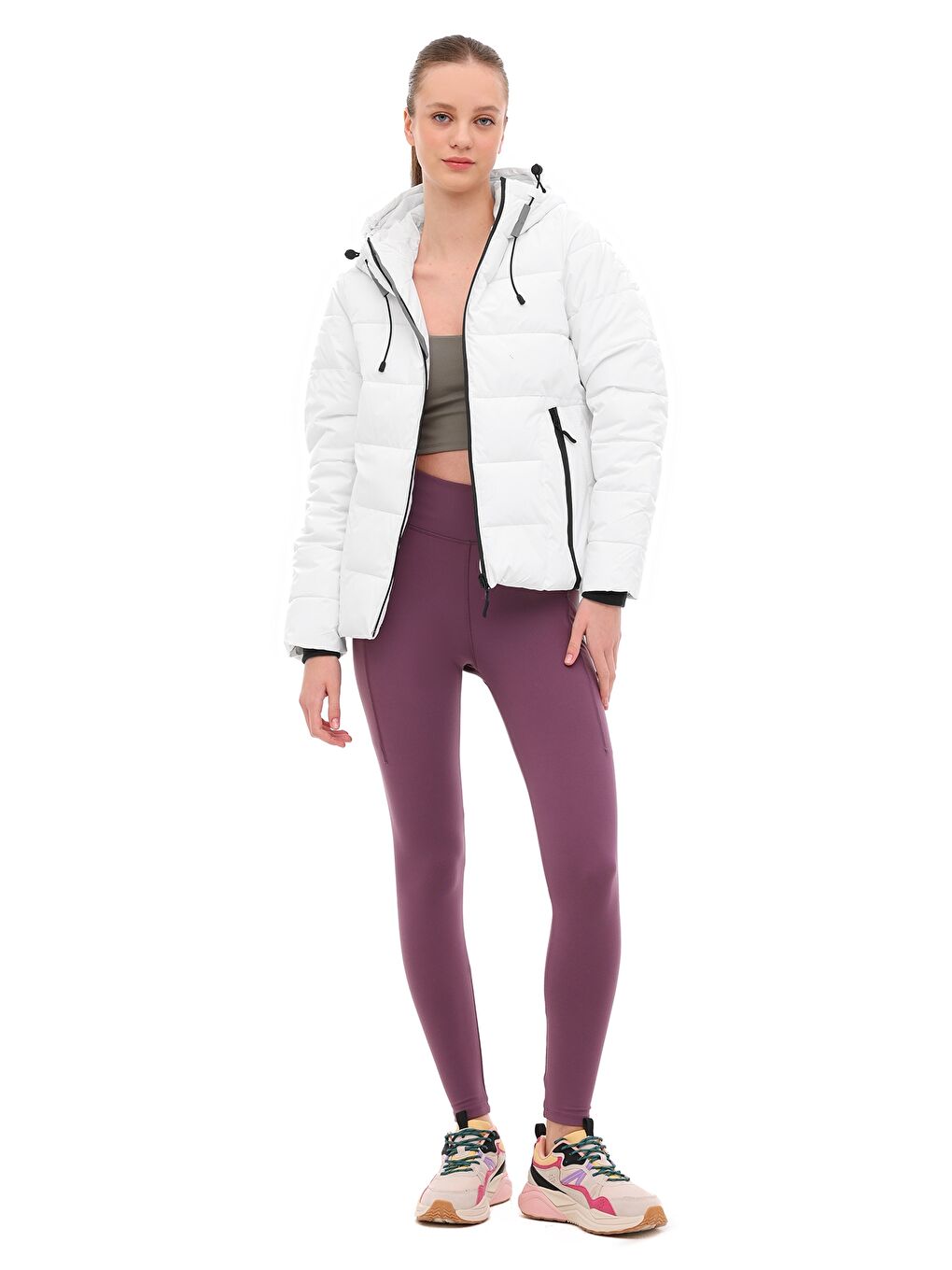 WL APRESKI 2SN31 5PR Beyaz Kadın Kısa Kaban-2