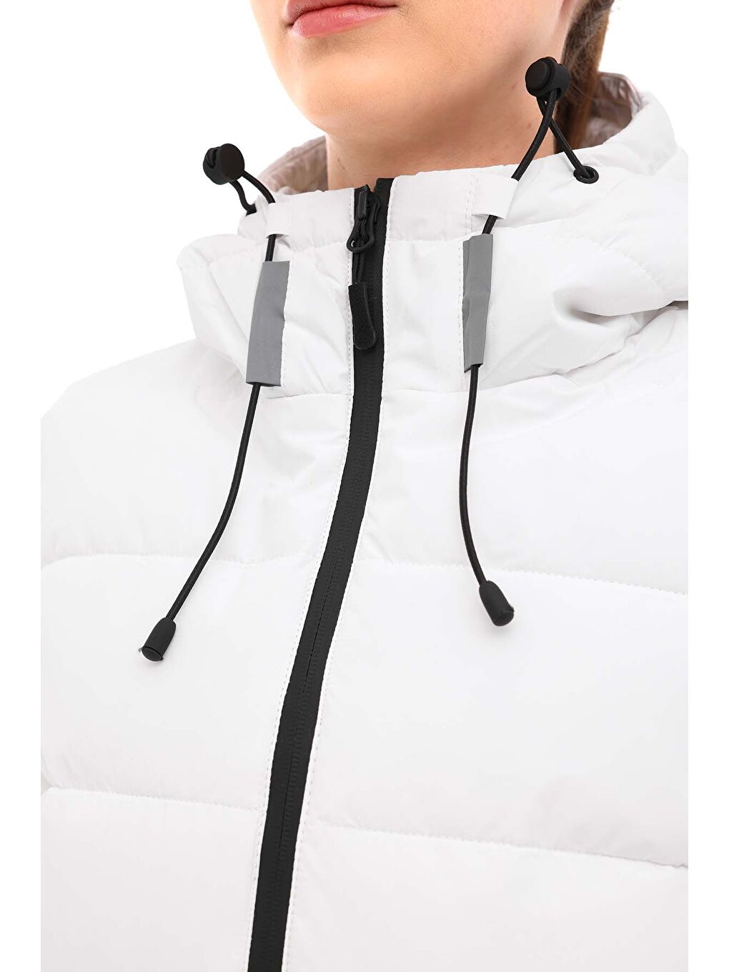 WL APRESKI 2SN31 5PR Beyaz Kadın Kısa Kaban-3