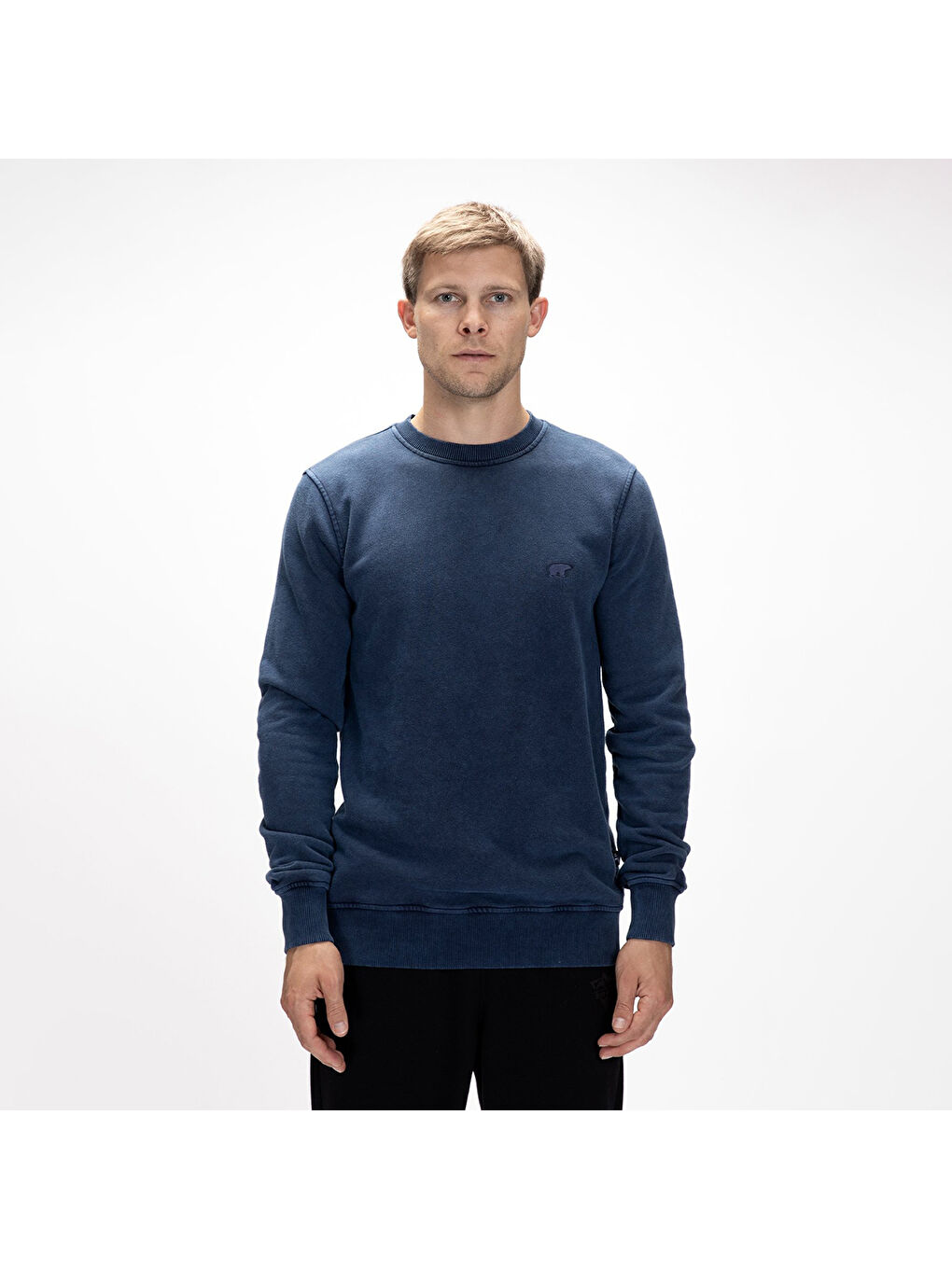 Dab Erkek Lacivert Bisiklet Yaka Sweatshirt