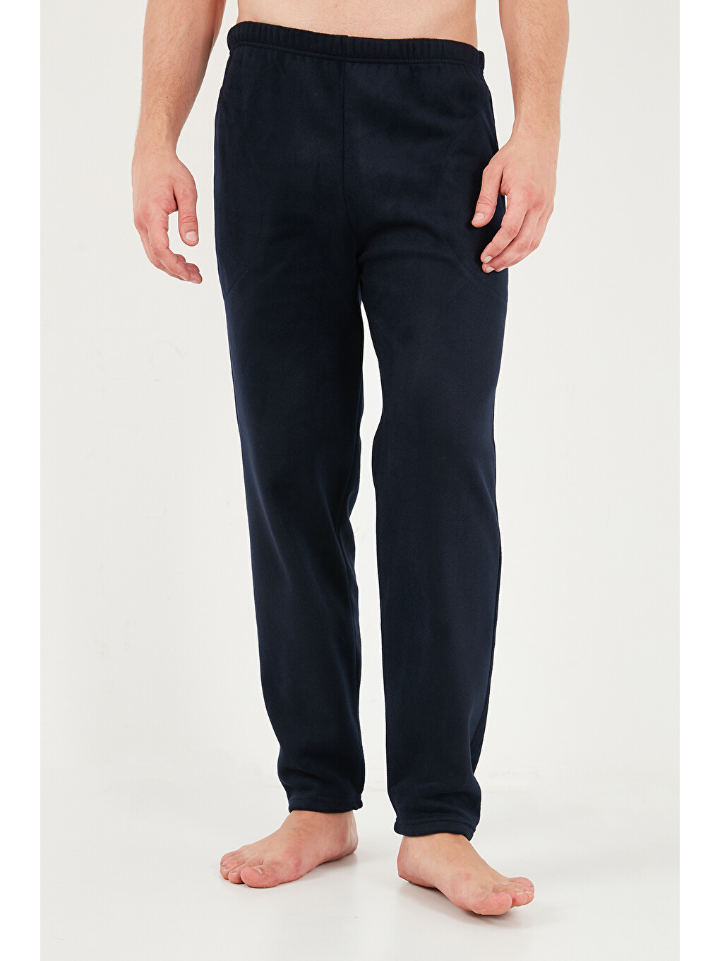 Lacivert Lastikli Bel Düz Paça Ultra Soft Polar Pijama Altı 6098001-4