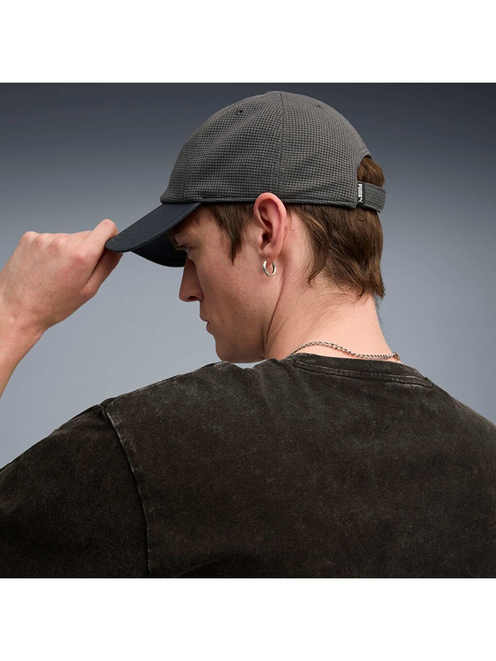 Gri ESSENTIALS Elevated Beyzbol Şapka-1