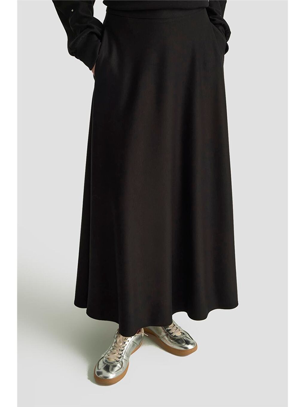 Kloş Örme Etek 25Kd4033 Siyah-1