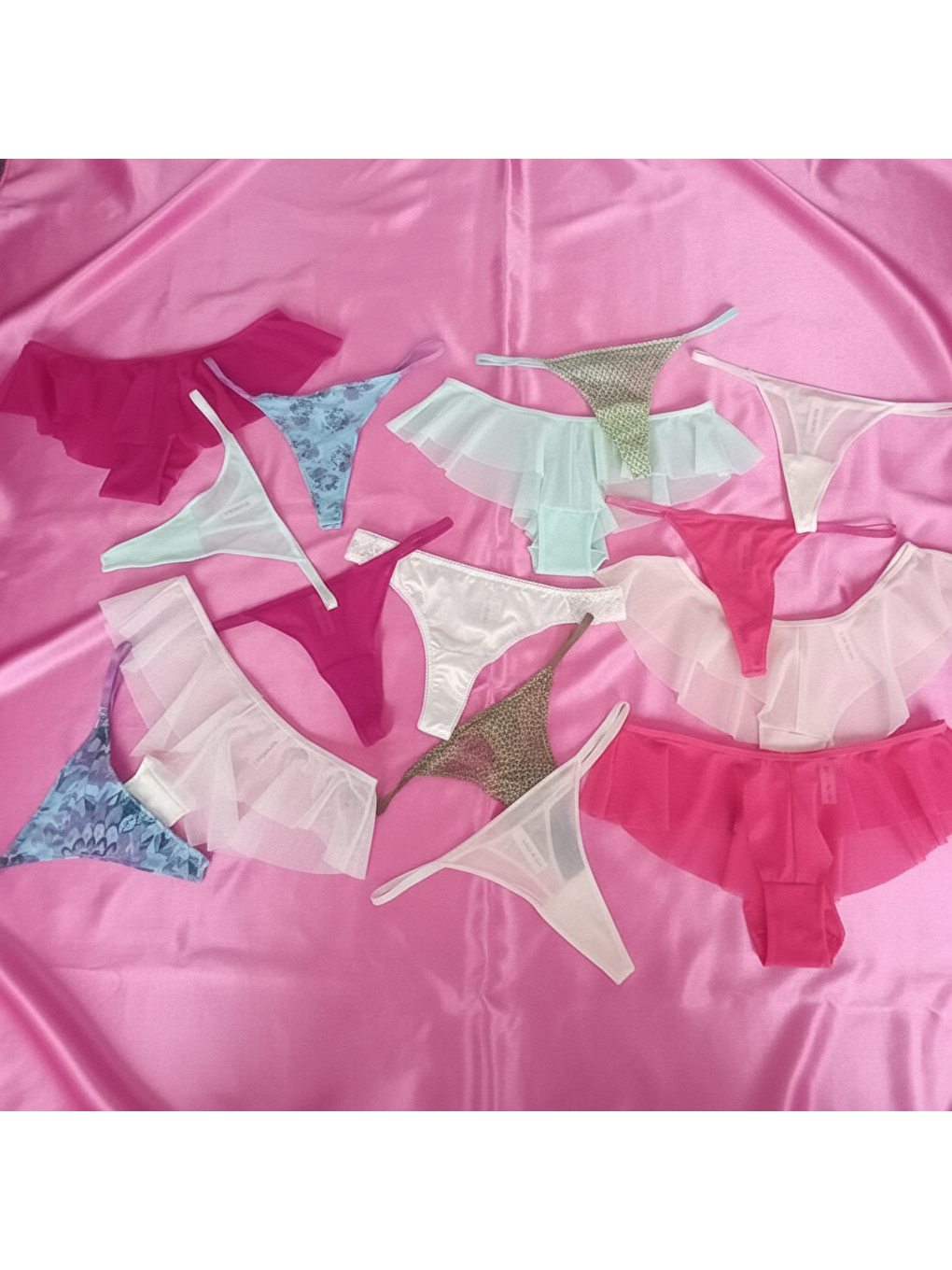 Kadın Pamuklu 10'Lu Paket Karışık Renk Hipster String Tanga Checky Brazilya Külot Bb2472-1