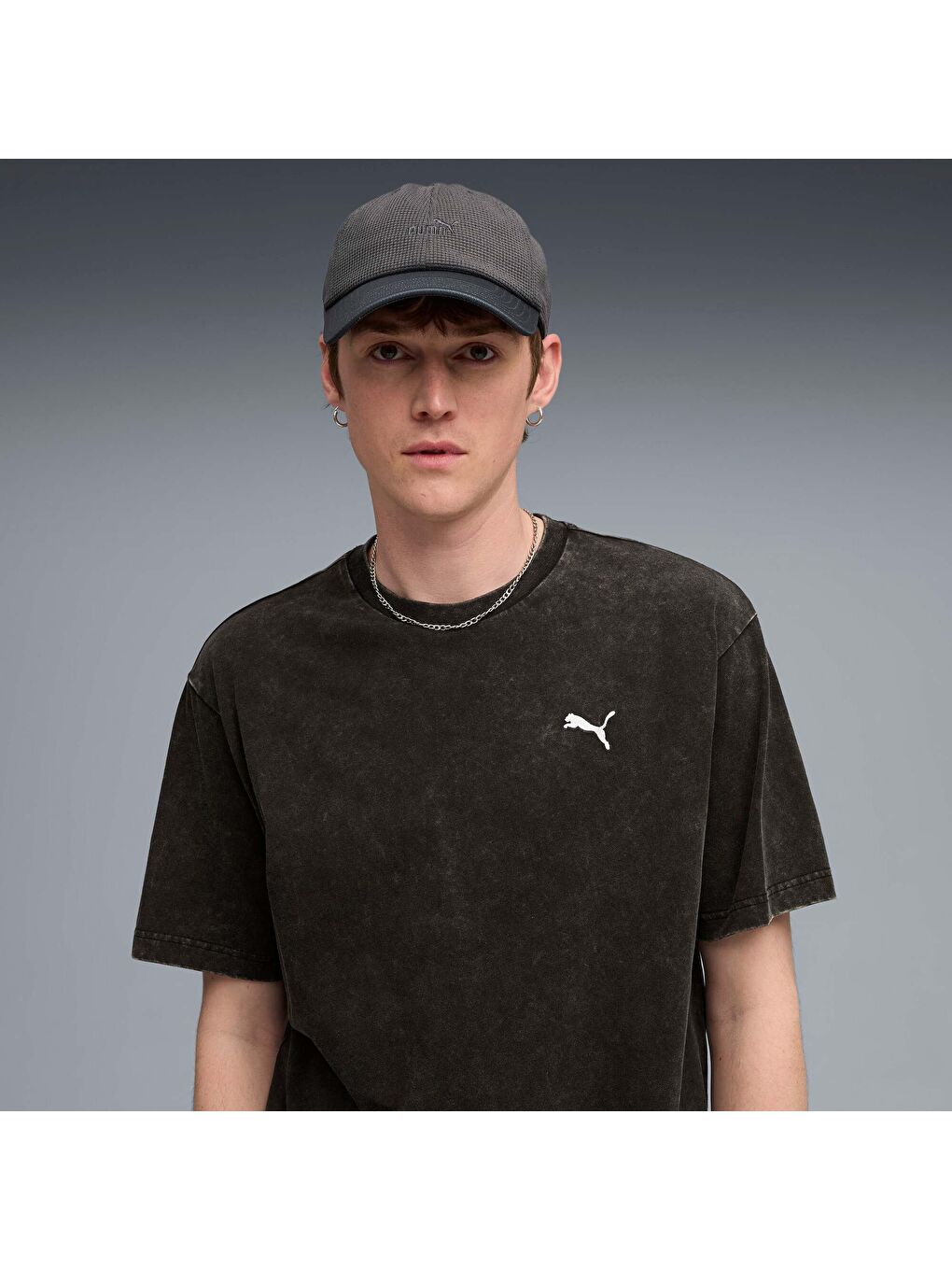 Gri ESSENTIALS Elevated Beyzbol Şapka-3