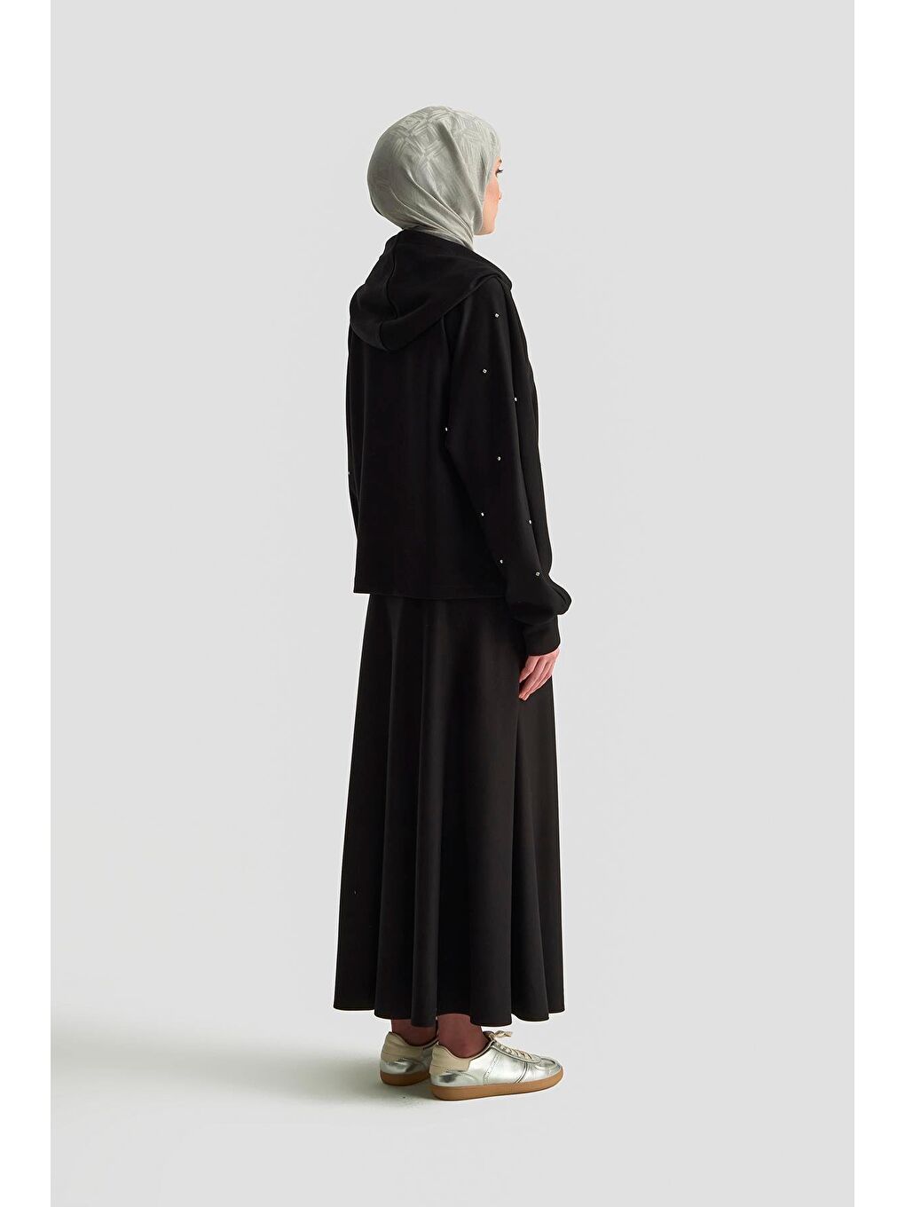 Kloş Örme Etek 25Kd4033 Siyah-3