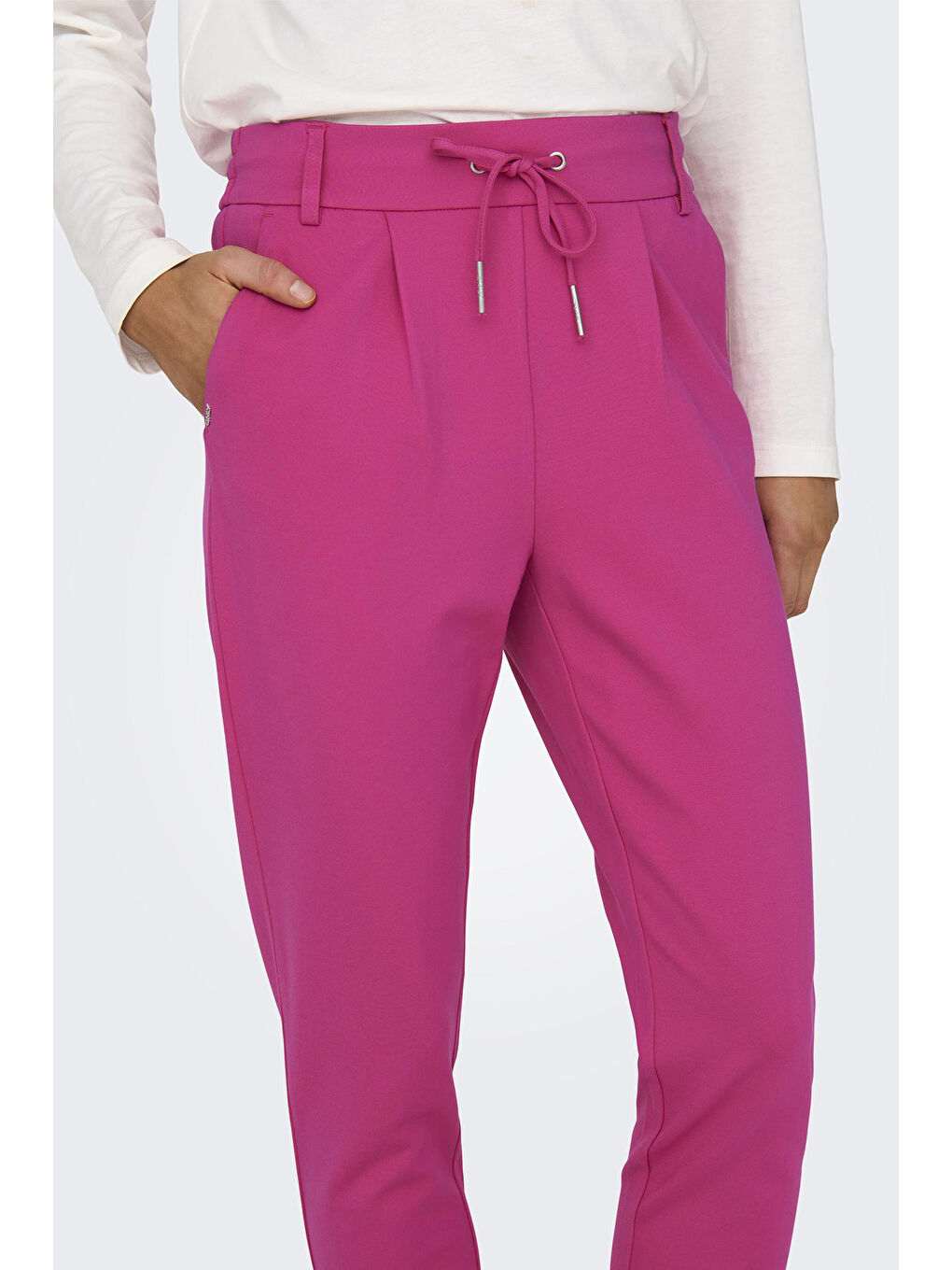 Only Açık Pembe Normal Bel Regular Fit Dar Paça Onlpoptrash Kadın Pantolon 15115847 - 2