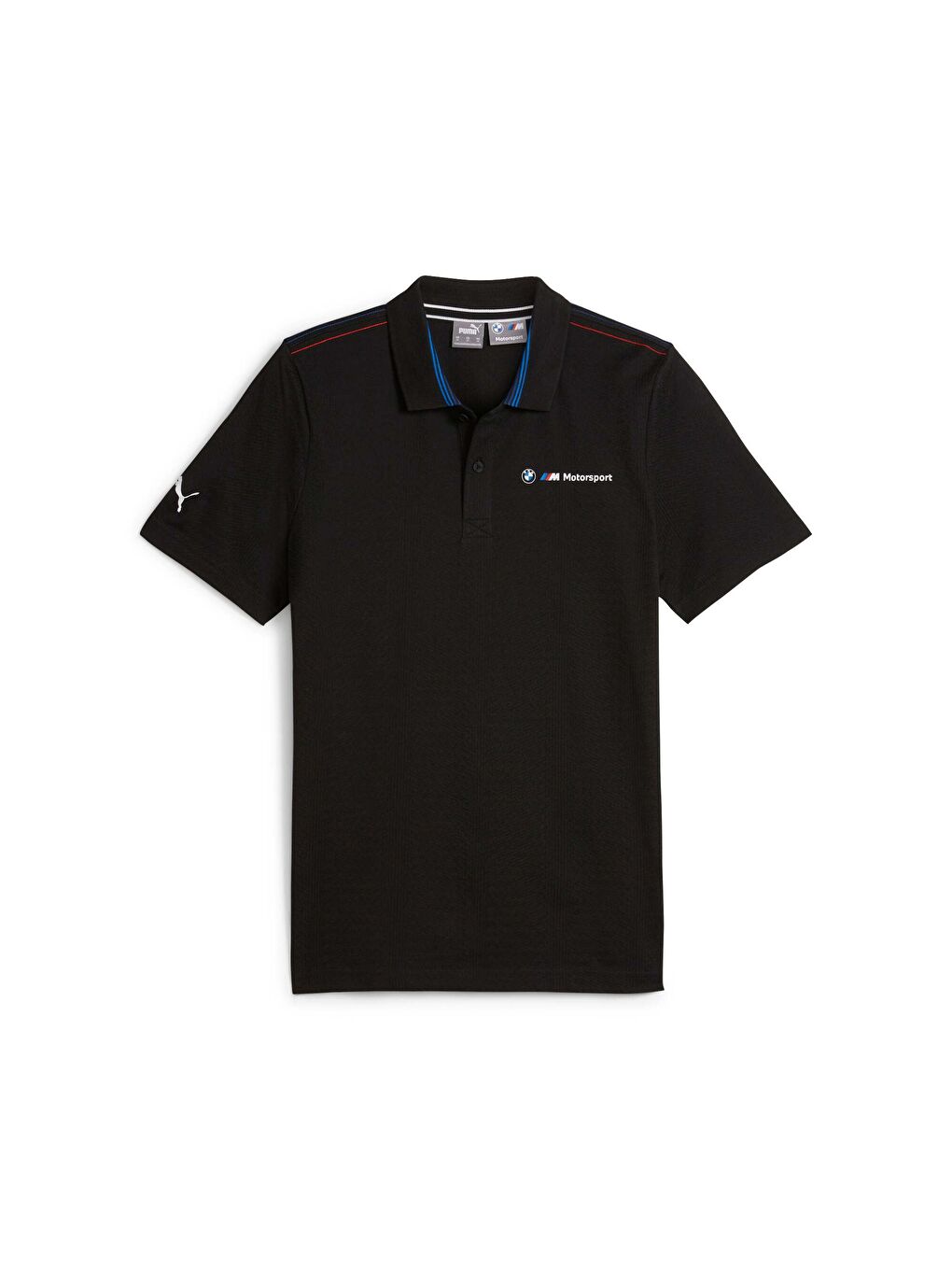 Siyah BMW M Motorsport Jacquard Erkek Polo