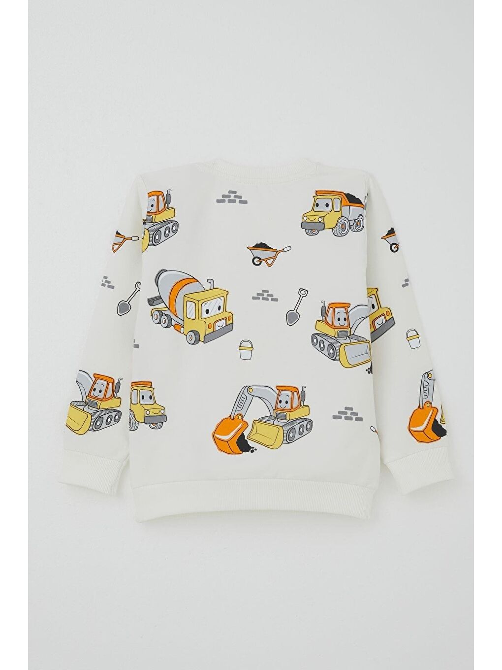 Erkek Çocuk Eşofman Takımı Küçük Operatör Çalışkan İş Makineleri Ekru (1-4 Yaş)-4