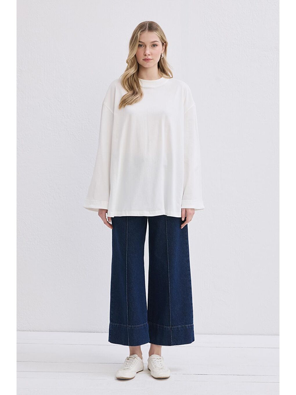 Vanille Pamuk Bluz Ekru-1