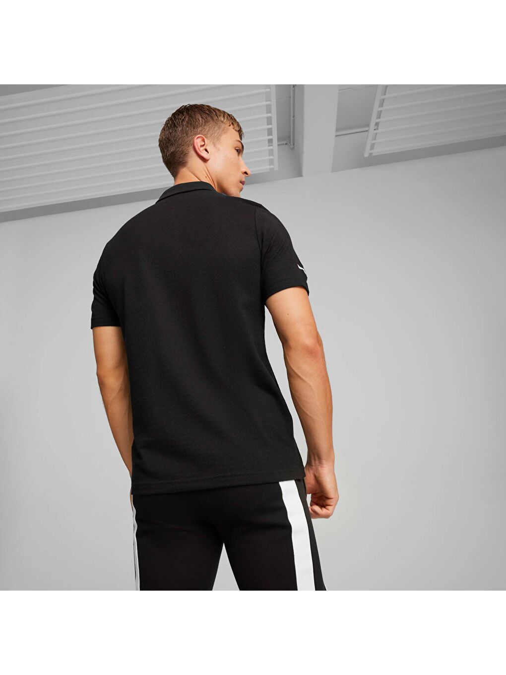 Siyah BMW M Motorsport Jacquard Erkek Polo-2