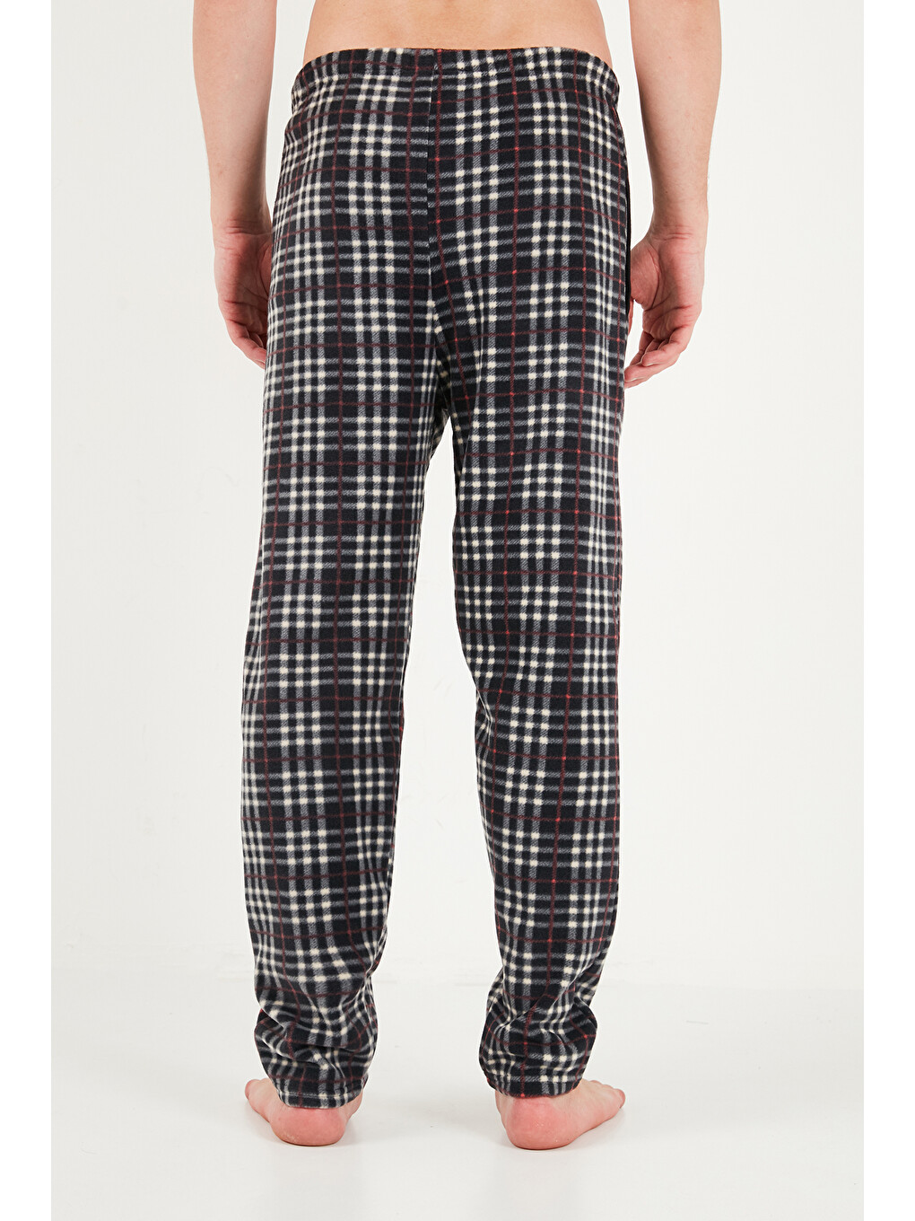 Siyah Lastikli Bel Düz Paça Ultra Soft Polar Pijama Altı 6098001-6