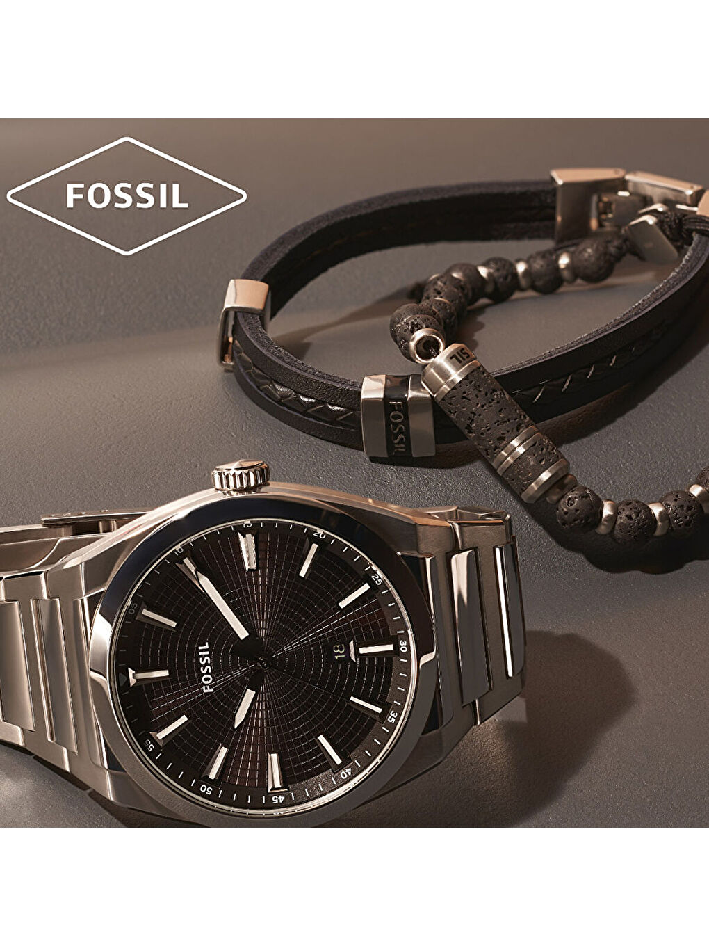 Siyah JF03686-040 Erkek Bileklik-2