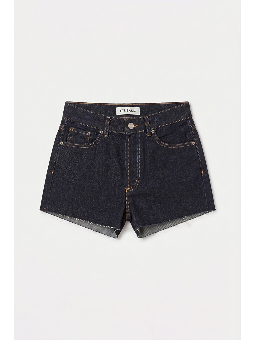 Kadın İndigo Selvedge 7s6-50 Mini Denim Sort-1